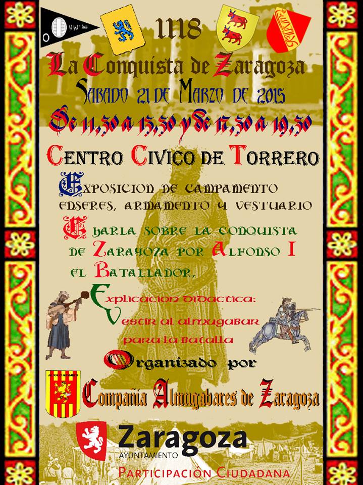 Cartel de la exposición 1118 la conquista de Zaragoza