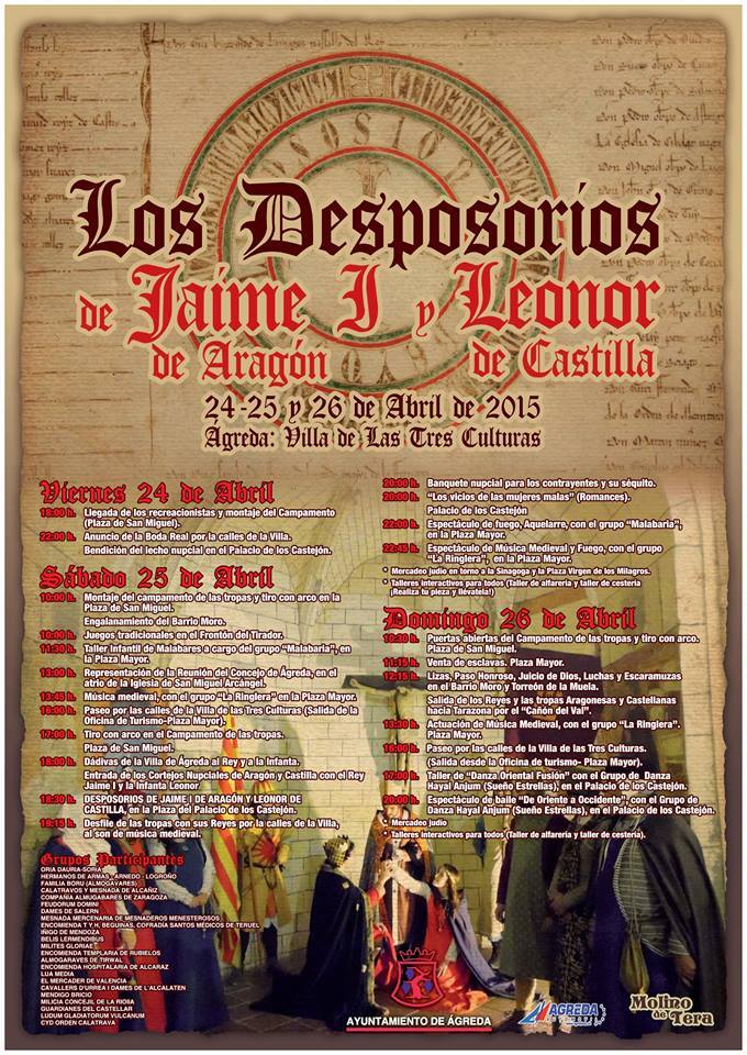 Cartel de los Desposorios de Jaime I y Leonor de Plantagenet en Ágreda