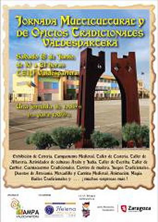 Cartel de la Jornada multicultural y oficios tradicionales colegio Valdespartera